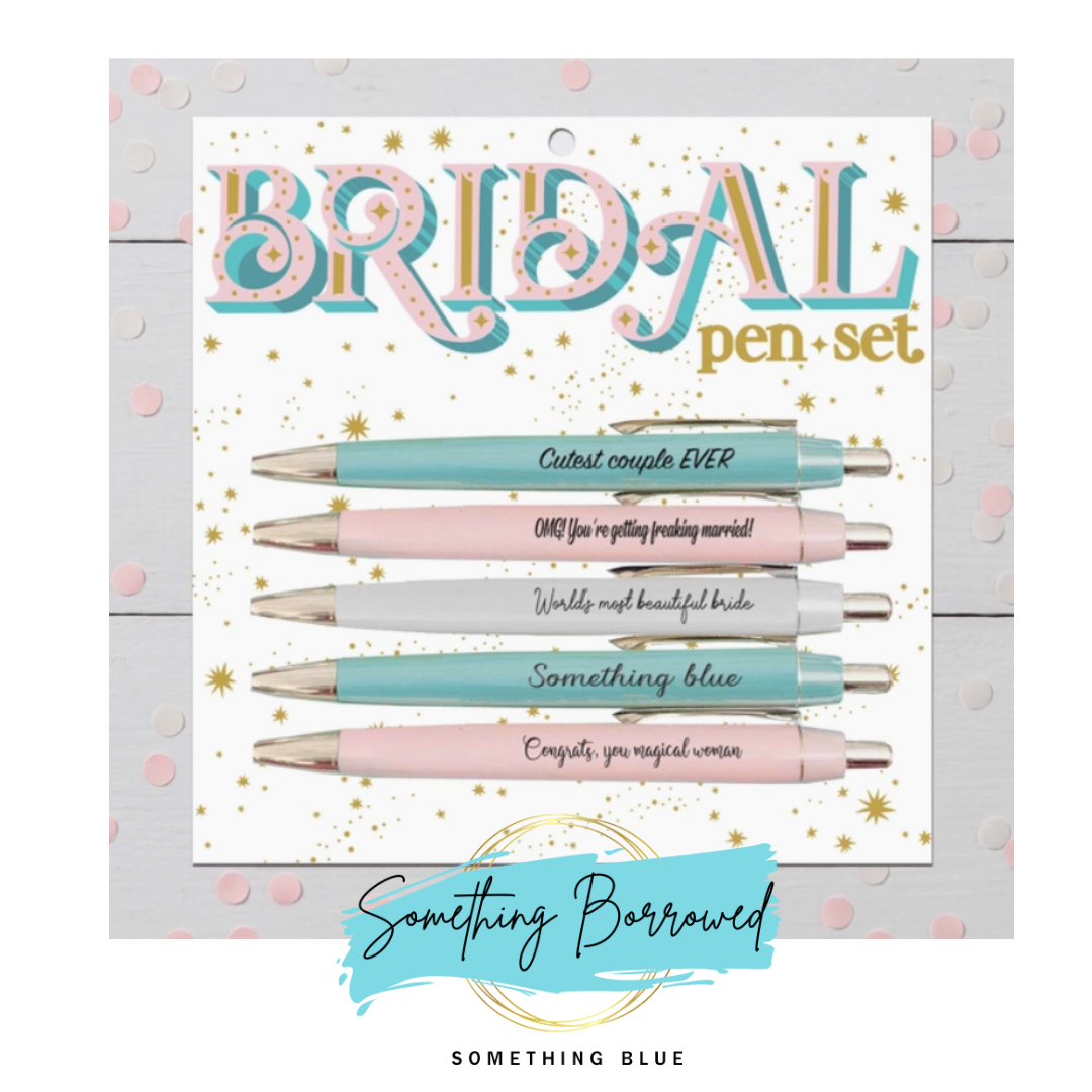 Bridal Pen Set - Something Borrowed Something Blue