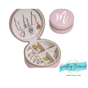 Round Jewelry Jewellery Box - Something Borrowed Something Blue