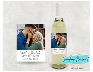 Save The Date - Anniversary Wine Liquor Label - Something Borrowed Something Blue