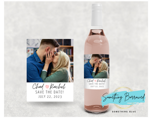 Save The Date - Anniversary Wine Liquor Label - Something Borrowed Something Blue