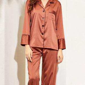 Satin Pajamas (Long Sleeve and Pants)