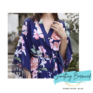 Floral Fringe Robe - Something Borrowed Something Blue